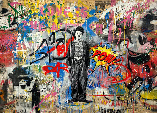 Chaplin von Mr. Brainwash, Malerei kaufen auf Singulart