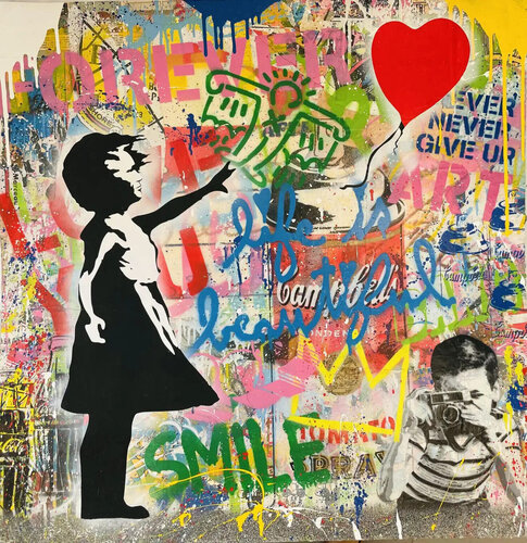Balloon Girls van Mr. Brainwash, Andere media te koop op Singulart