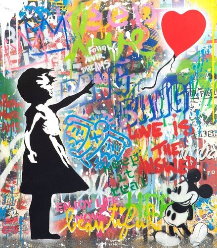 Balloon Girl van Mr. Brainwash, Andere media te koop op Singulart