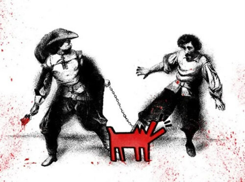 Watch Out! (Large Red) di Mr. Brainwash, Stampa in vendita su Singulart