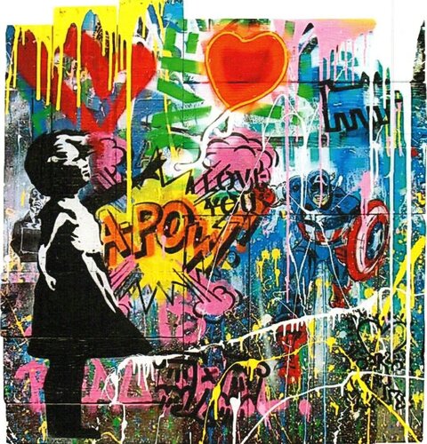 Balloon Girl (WBX131) di Mr. Brainwash, Pittura in vendita su Singulart