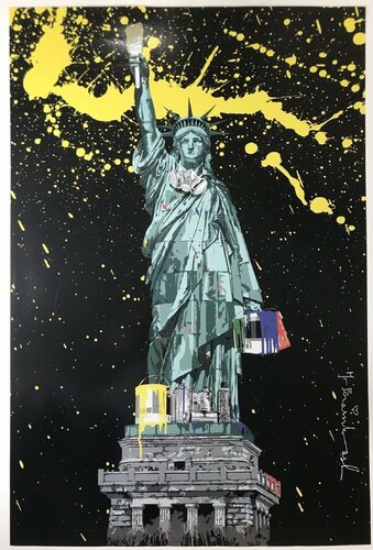 Mr. Brainwash NYC Liberty ICONS SHOW 2010 Exclusive Print Street Art di Mr. Brainwash, Stampa in vendita su Singulart