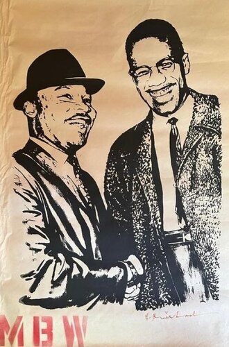 Martin Lutherking & Malcolm X van Mr. Brainwash, Werk op papier te koop op Singulart