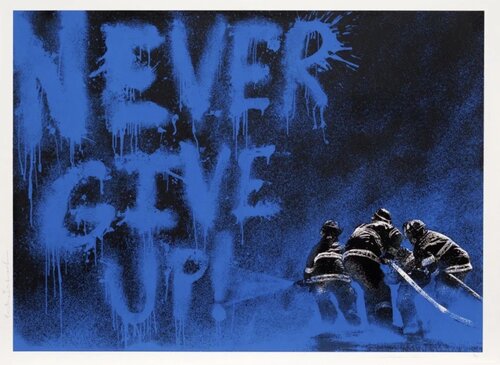 Superheroes (BLUE) van Mr. Brainwash, Afdruk te koop op Singulart