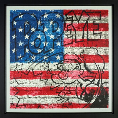 Popeye - Flag van Mr. Brainwash, Afdruk te koop op Singulart