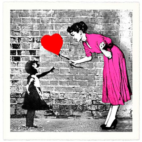 Love Catcher (Pink) van Mr. Brainwash, Afdruk te koop op Singulart