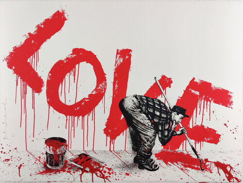 All You Need Is Love, Red van Mr. Brainwash, Afdruk te koop op Singulart