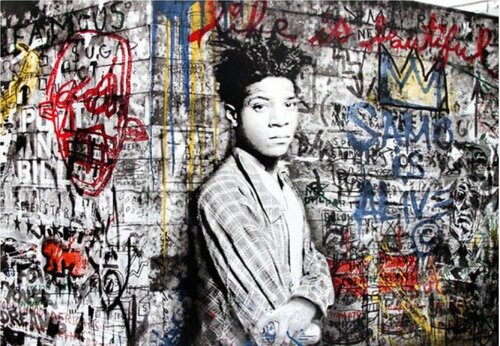Samo is Alive - Basquiat van Mr. Brainwash, Afdruk te koop op Singulart