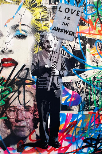 Einstein: Love is the Answer' van Mr. Brainwash, Afdruk te koop op Singulart