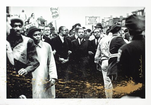 March for Love, Gold van Mr. Brainwash, Afdruk te koop op Singulart
