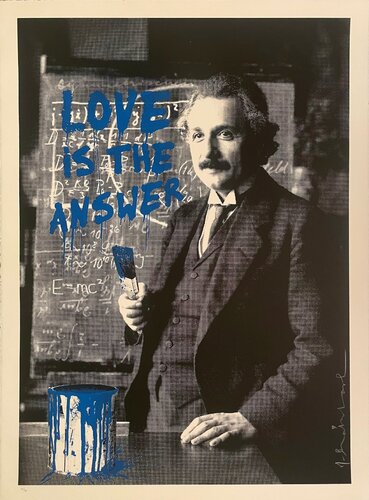 Happy Birthday Einstein (Blue) van Mr. Brainwash, Afdruk te koop op Singulart
