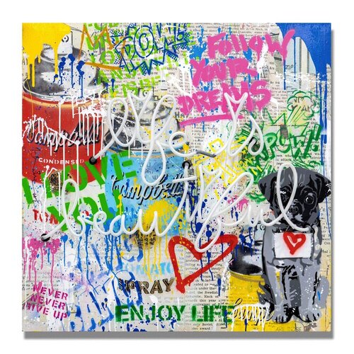 Life Is A Comic Book van Mr. Brainwash, Andere media te koop op Singulart