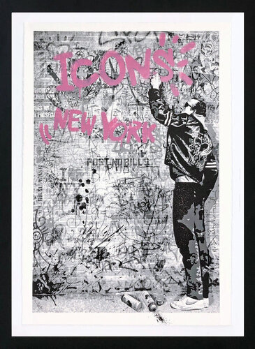 THE WALL PINK (KEITH HARING) van Mr. Brainwash, Afdruk te koop op Singulart