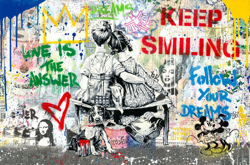 Work Well Together van Mr. Brainwash, Schilderij te koop op Singulart