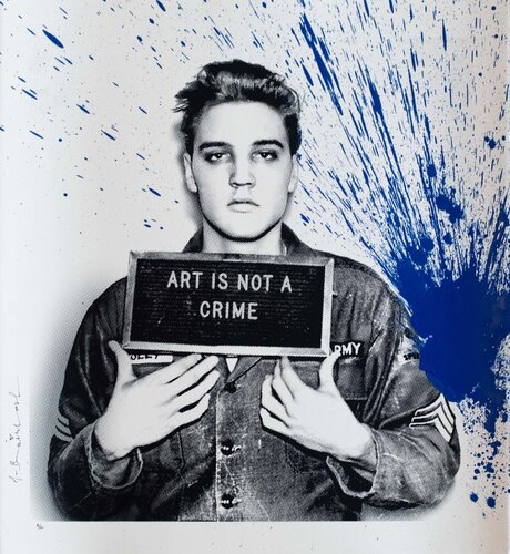 Happy Birthday Elvis! (Royal Blue) van Mr. Brainwash, Afdruk te koop op Singulart