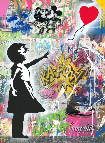 Balloon girl van Mr. Brainwash, Werk op papier te koop op Singulart