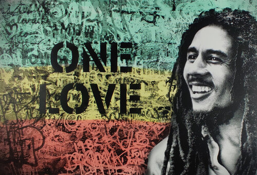 Bob Marley, Happy Birthday, Large Format van Mr. Brainwash, Andere media te koop op Singulart