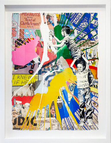 Never, Never Give Up! van Mr. Brainwash, Andere media te koop op Singulart