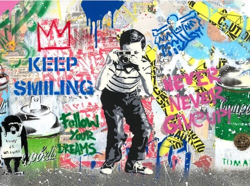 Smile van Mr. Brainwash, Schilderij te koop op Singulart