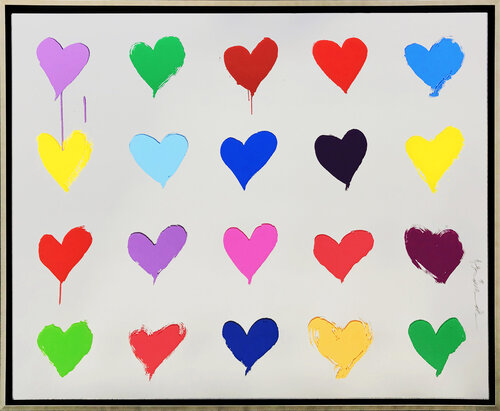 ALL YOU NEED IS HE(ART) (MIRRORED) van Mr. Brainwash, Afdruk te koop op Singulart