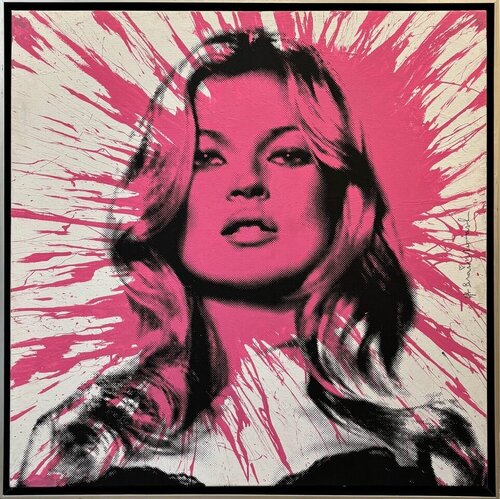 Life is Beautiful, Kate Moss van Mr. Brainwash, Schilderij te koop op Singulart