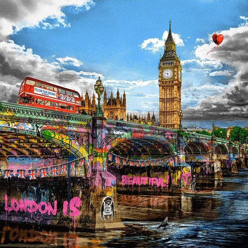 London is Beautiful van Mr. Brainwash, Afdruk te koop op Singulart