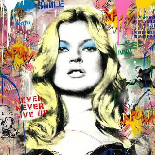 Kate Moss-Cover Girl van Mr. Brainwash, Schilderij te koop op Singulart