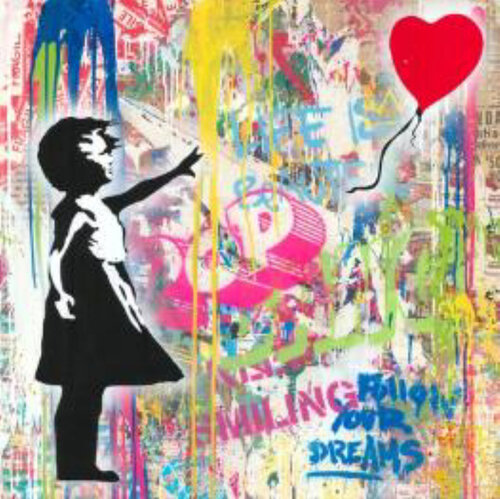 Balloon Girl van Mr. Brainwash, Andere media te koop op Singulart