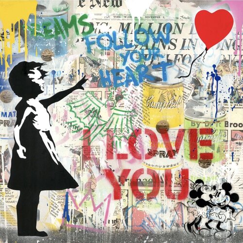 Balloon Girl van Mr. Brainwash, Andere media te koop op Singulart