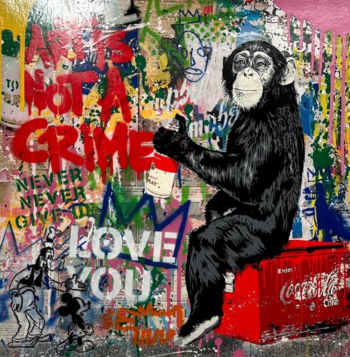 What's Up Goofy van Mr. Brainwash, Schilderij te koop op Singulart