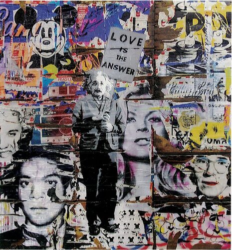 Monumental Einstein- Love is the Answer van Mr. Brainwash, Schilderij te koop op Singulart