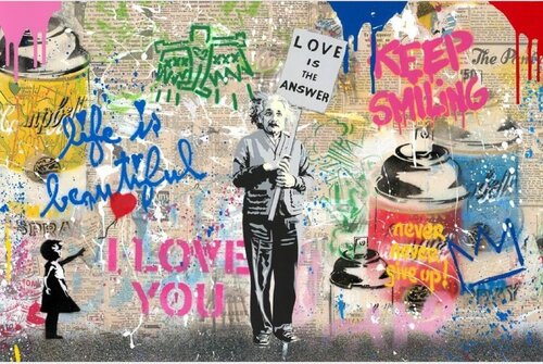 Einstein van Mr. Brainwash, Schilderij te koop op Singulart