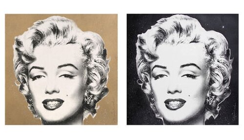 Mr Brainwash Diamond Girl (Marilyn Monroe) - Black and Gold von Mr. Brainwash, Druck kaufen auf Singulart
