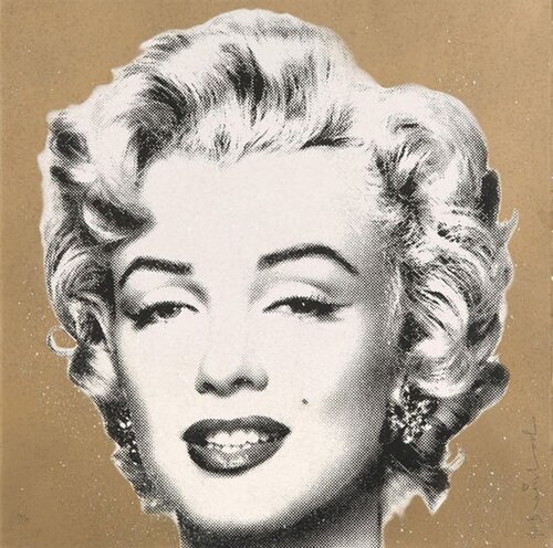 Mr Brainwash Diamond Girl (Marilyn Monroe) - Gold van Mr. Brainwash, Afdruk te koop op Singulart