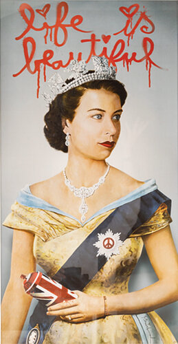 Queen Elizabeth II von Mr. Brainwash, Druck kaufen auf Singulart