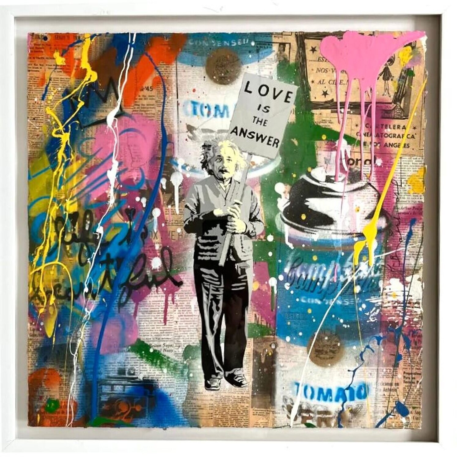Enstein Mr. Brainwash Dipinto originale in vendita