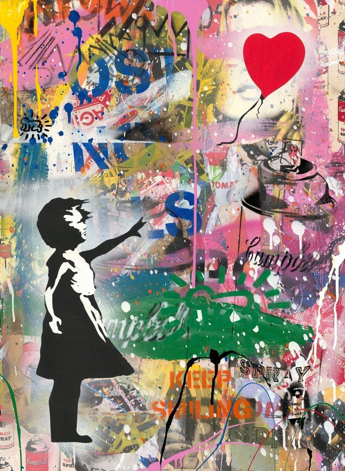 Balloon Girl Mr. Brainwash Stampa in vendita