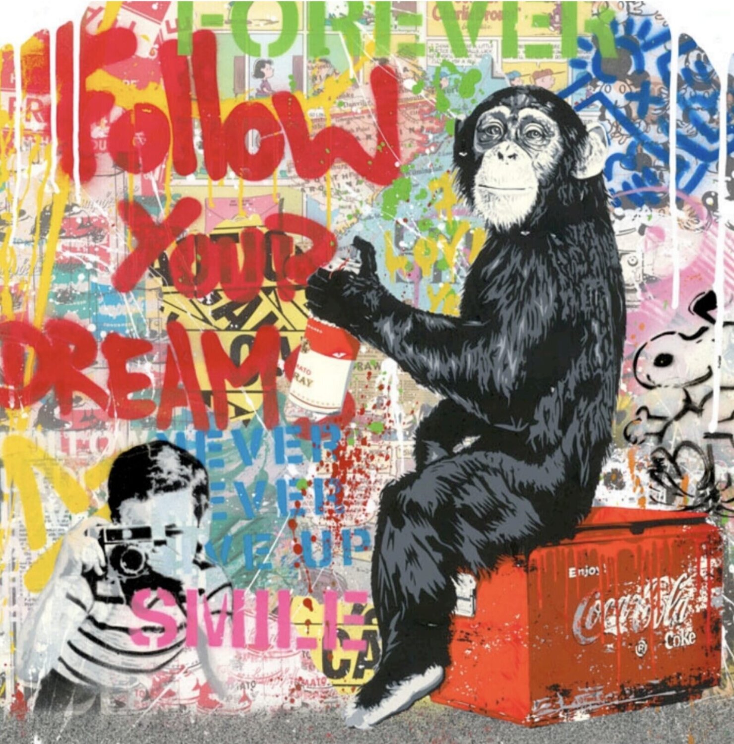 Everyday Life Mr. Brainwash Dipinto originale in vendita