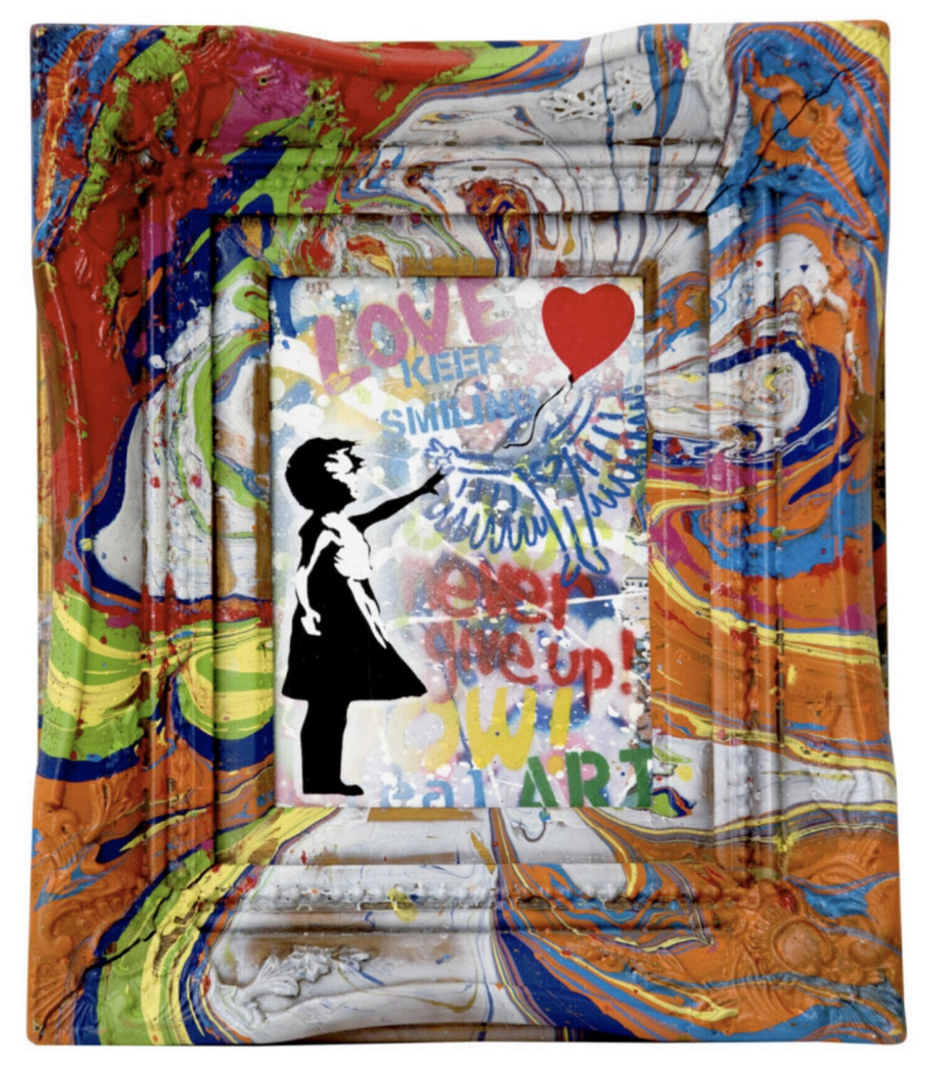 Balloon Girl Mr. Brainwash Dipinto originale in vendita