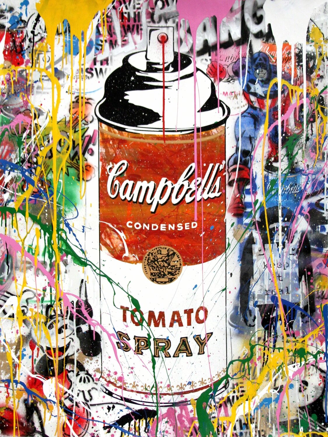 Tomato Spray Mr. Brainwash Opera su carta in vendita