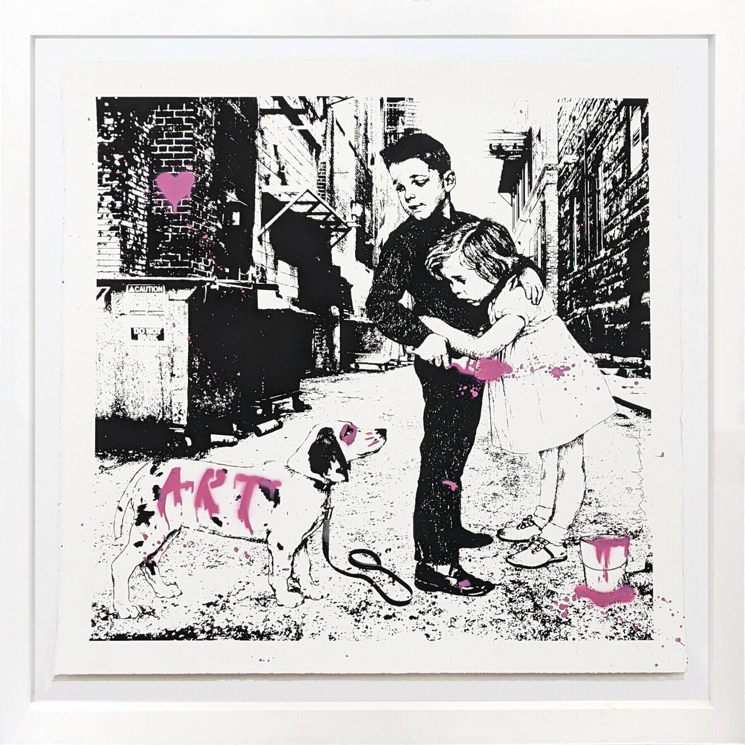 PUP ART (PINK) Mr. Brainwash Print for sale