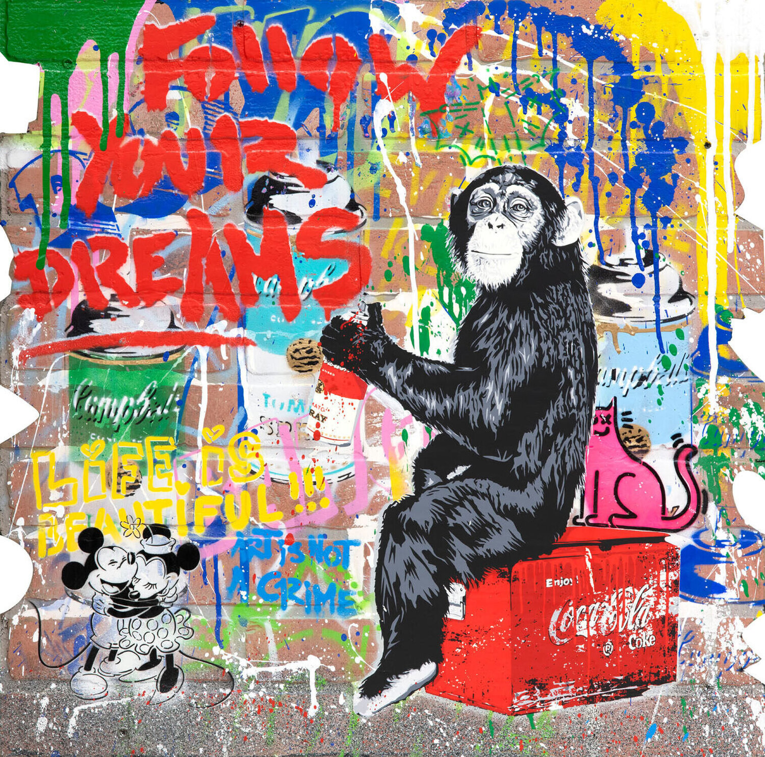 Everyday Life Mr. Brainwash Dipinto originale in vendita