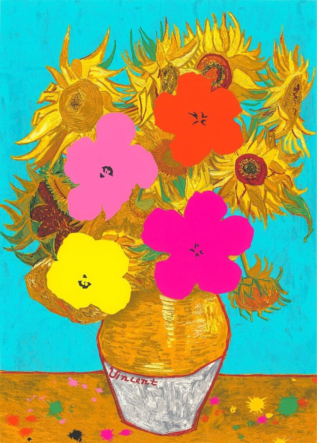 Pop Flowers Mr. Brainwash Afdruk te koop
