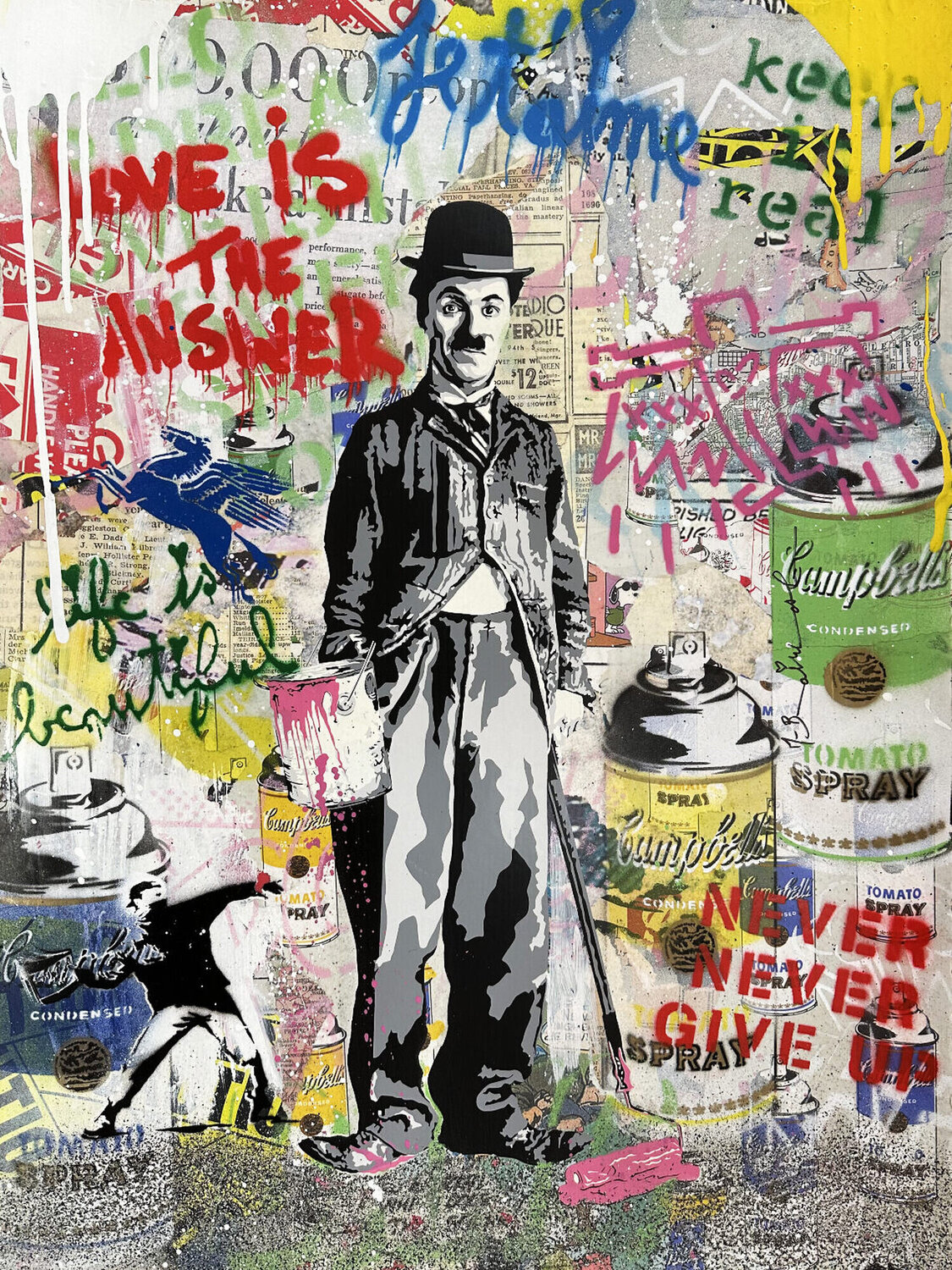 Einstein Mr. Brainwash Origineel schilderij te koop