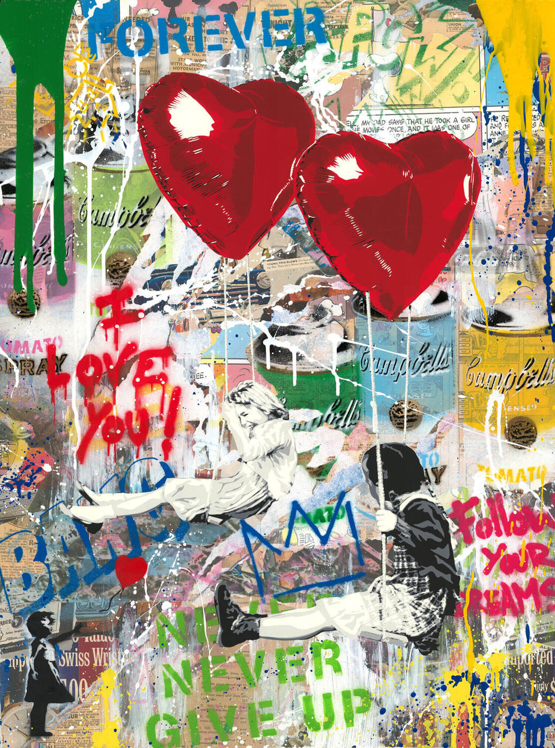 Love Is In The Air Mr. Brainwash Werk auf Papier zu verkaufen