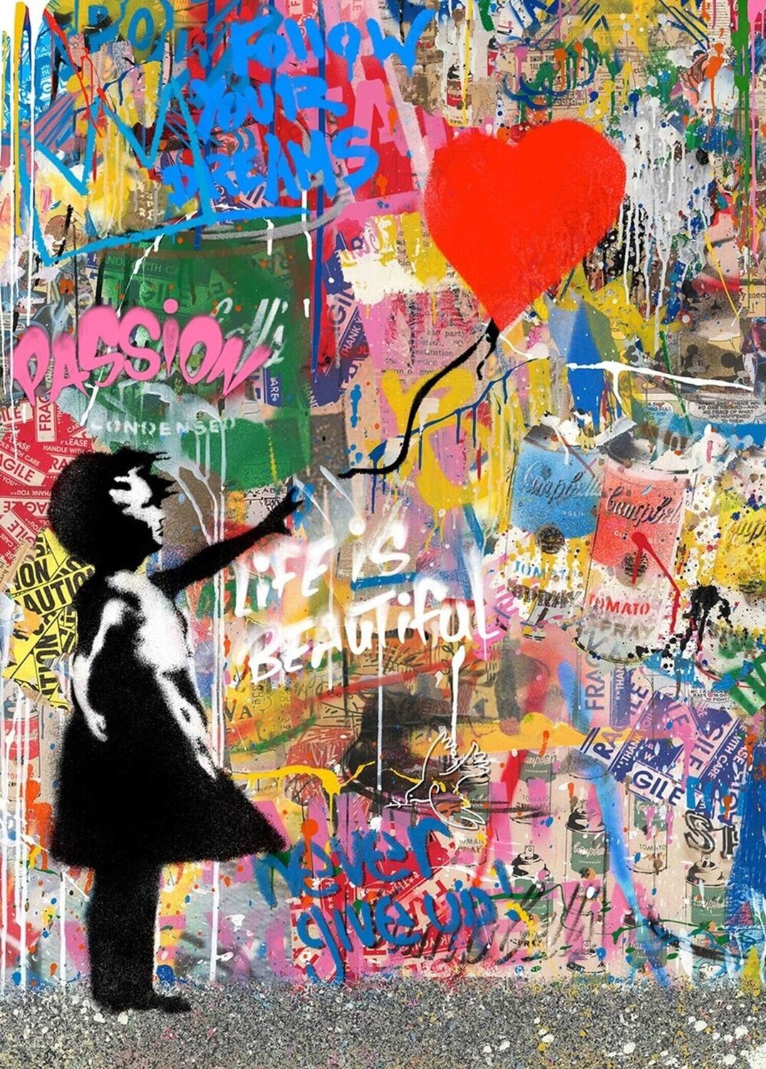 Reach For Love Mr. Brainwash Afdruk te koop