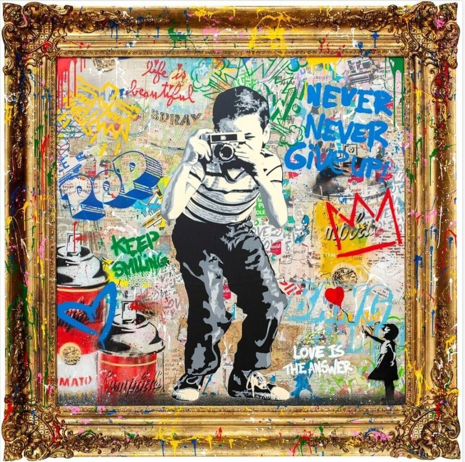 Smile Mr. Brainwash Dipinto originale in vendita