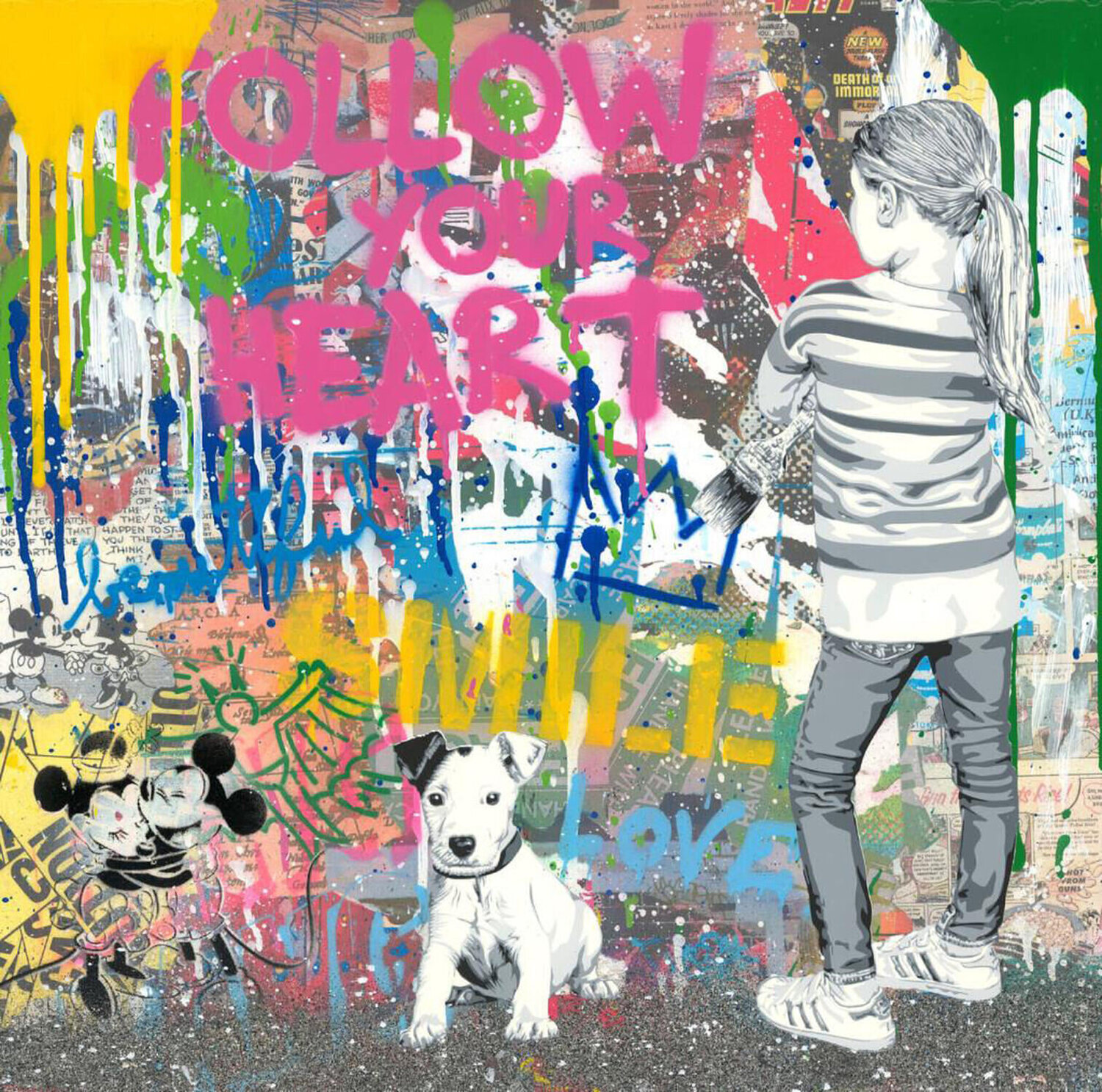 Express Yourself Mr. Brainwash Werk op papier te koop