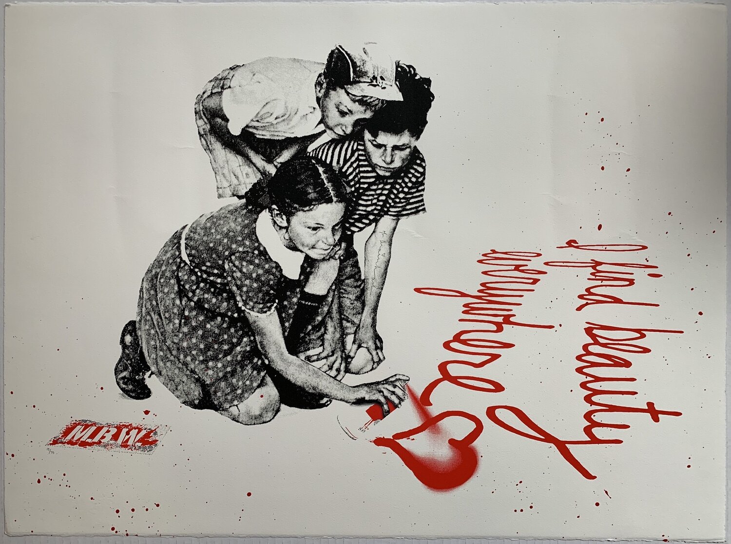 I Find Beauty Everywhere Mr. Brainwash Stampa in vendita