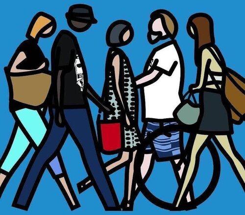 Walking in Melbourne, 1 Julian Opie